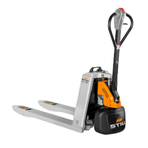 A MAJ oferece a Transpaleteira elétrica Still ECH 15C com capacidade de 1.500 kg. Compacta, ágil e ideal para substituir paleteiras manuais em estoques, mercados e áreas de recebimento.